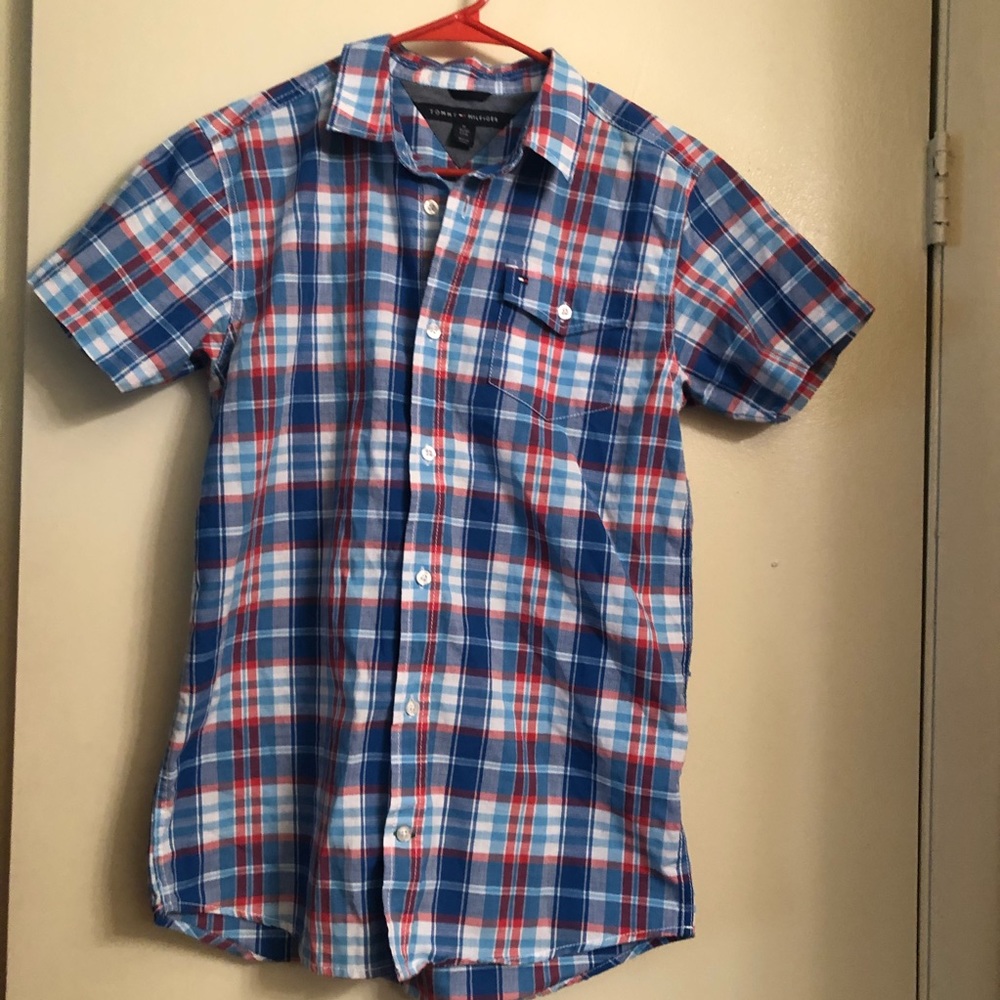 Boys Tommy Hilfiger Short Sleeves Button Down